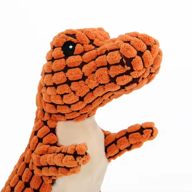 Cat Pet Tooth Grinding Training Dinosaur Vocalizing Dog Interactive Stuffed Squeaky