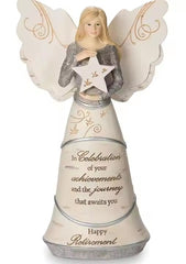 Enesco Foundations Retirement Angel Stone Resin Figurine
