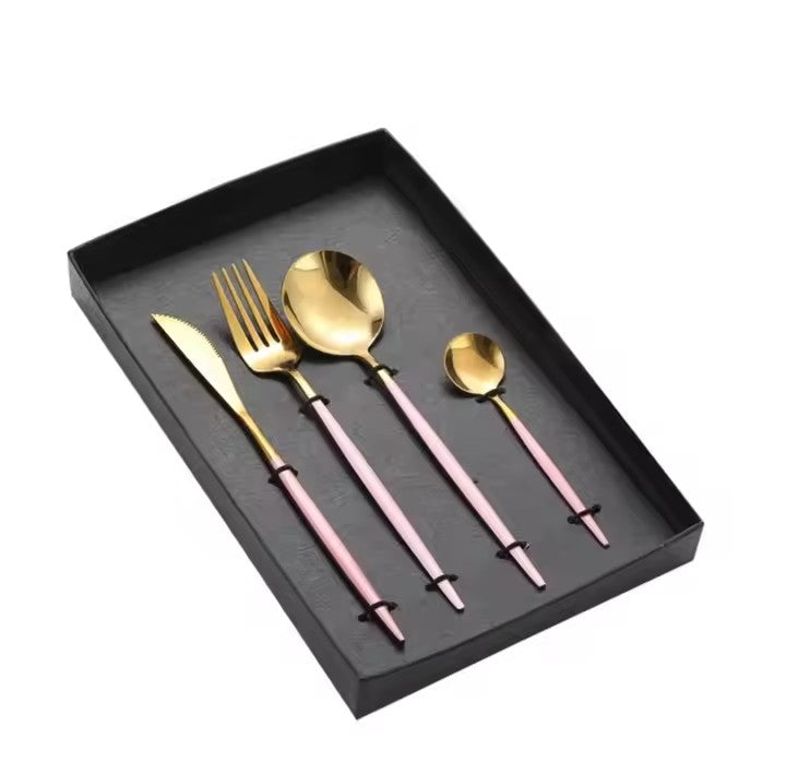Stainless Steel Western Black Tableware set Steak